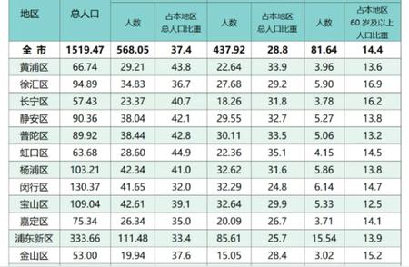 老龄化社会背景下上海老年人口的分布与挑战